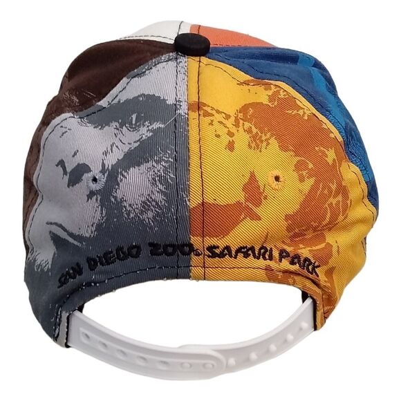 San Diego Zoo & Safari Park Snapback Hat Cap Black Brim Colorblock Crown Animals - Picture 2 of 10